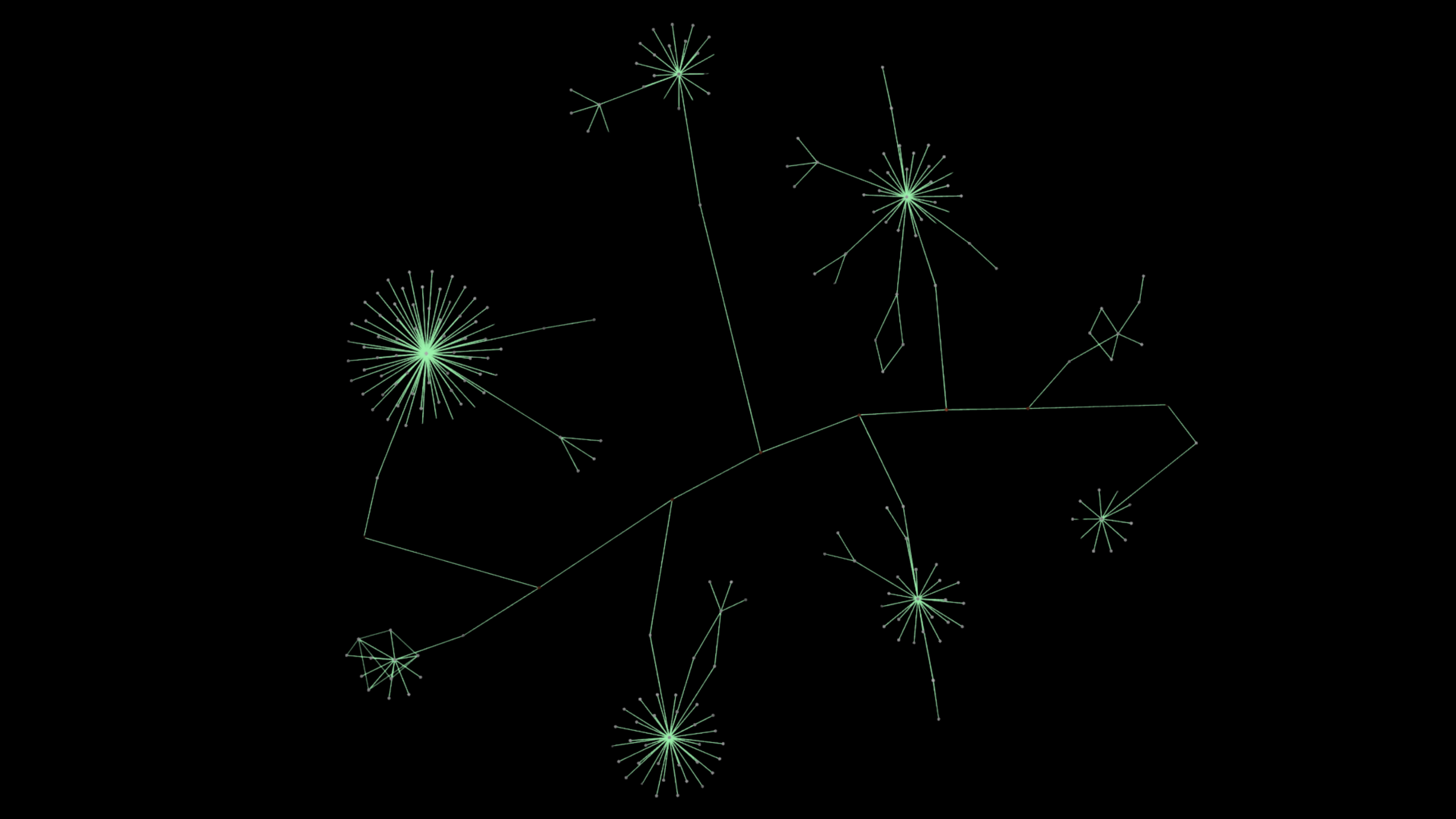 Abstract visualization showing transformation of patient documents into interconnected graph networks